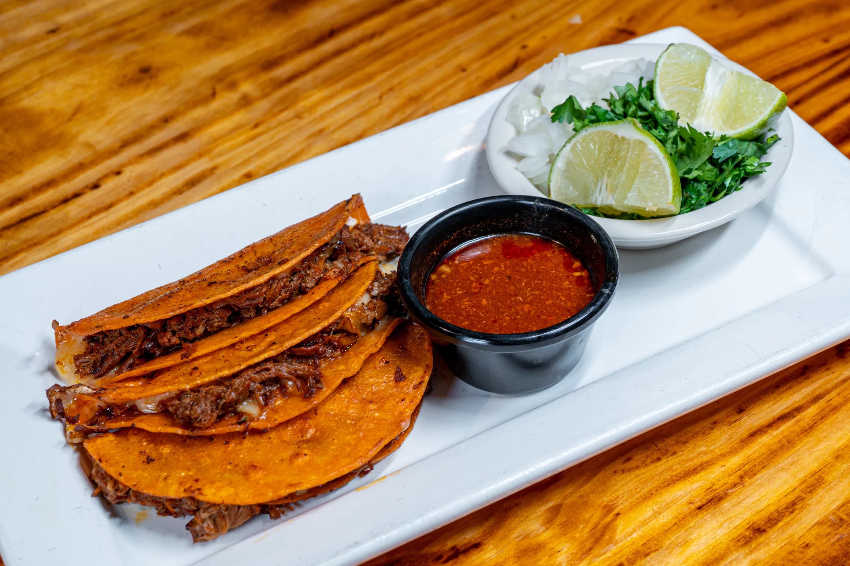 Homemade Mexican food spread at Casa Pirul, tacos, enchiladas and more